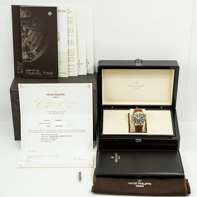 Patek Philippe Calatrava Pilots Travel 5524R-001 Brown Dial Jan 2019
