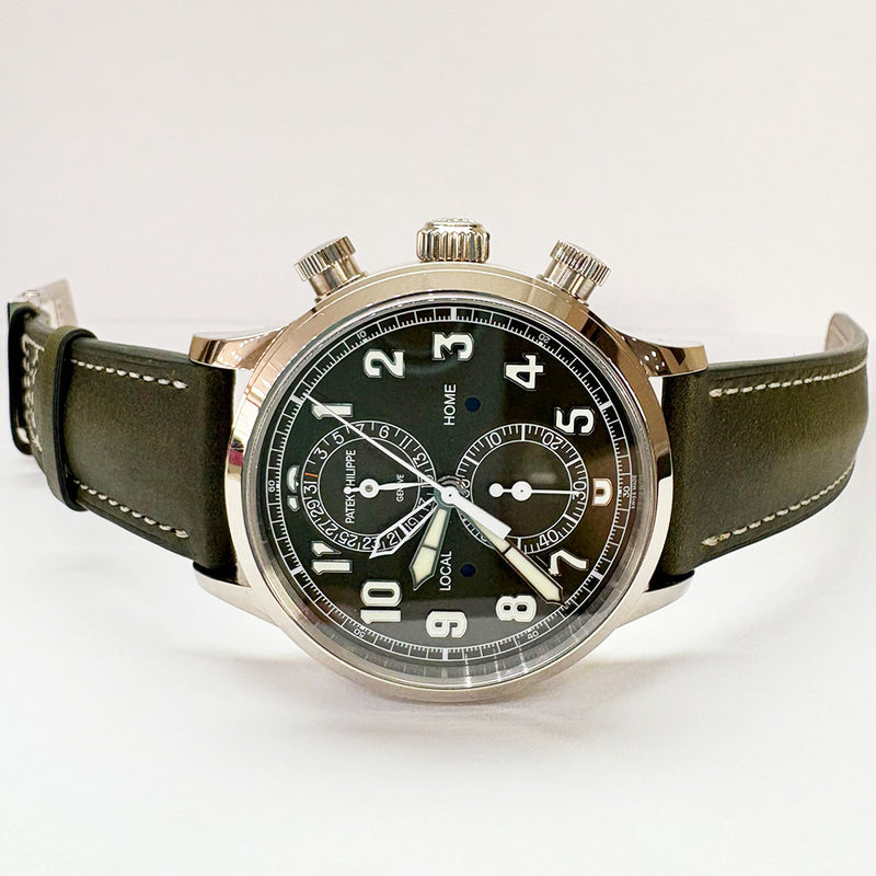 Patek Philippe Calatrava Pilots Travel Time 5924G-010 Green Dial 