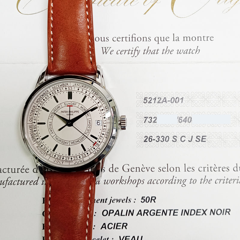 Patek Philippe Calatrava Weekly Calendar 5212A-001 Silver Dial Aug 2020