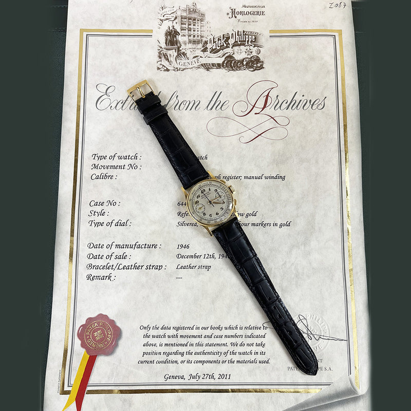 Patek Philippe Chronograph 130J Tifanny Breguet Dial Dec 1946