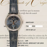 Patek Philippe Complicated Watch 4947G-001 Blue Arabic Dial Sep 2019 - View 2