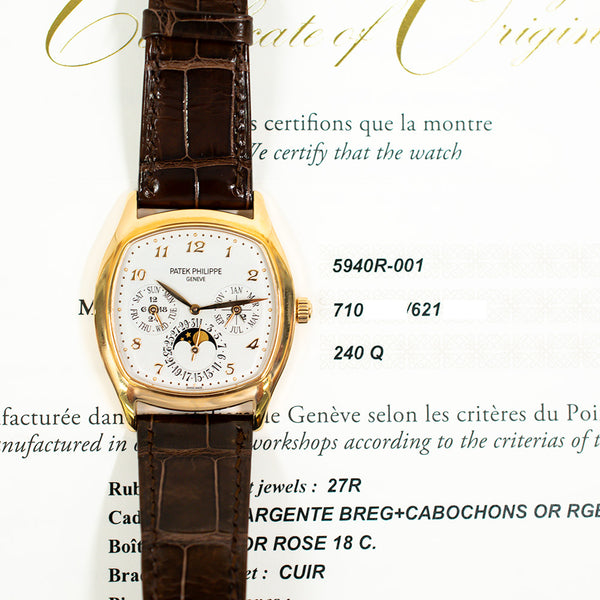 Patek Philippe Complication Perpetual Calendar 5940R-001 White Dial Jul 2018