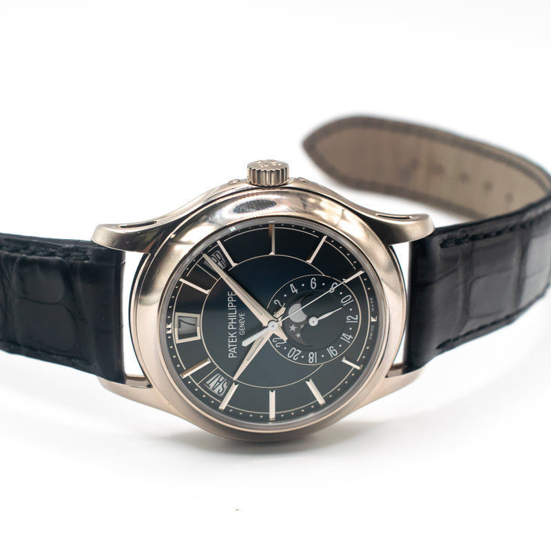 Patek Philippe Complications 5205G-013 Annual Calendar Moon Phase Blue Dial Nov 2018