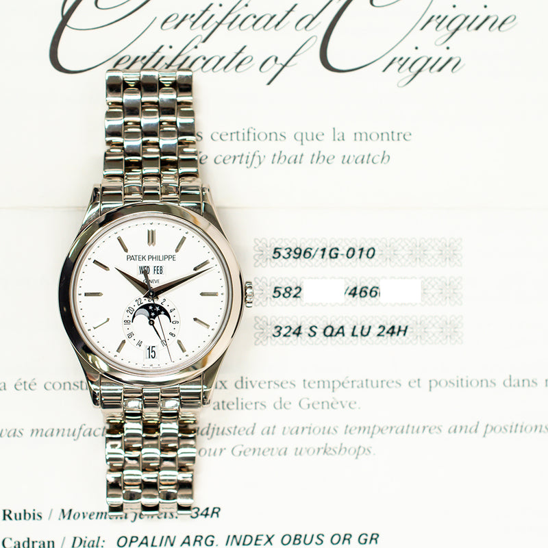 Patek Philippe Complications Annual Calendar 5396/1G-010 White Dial Oct 2024