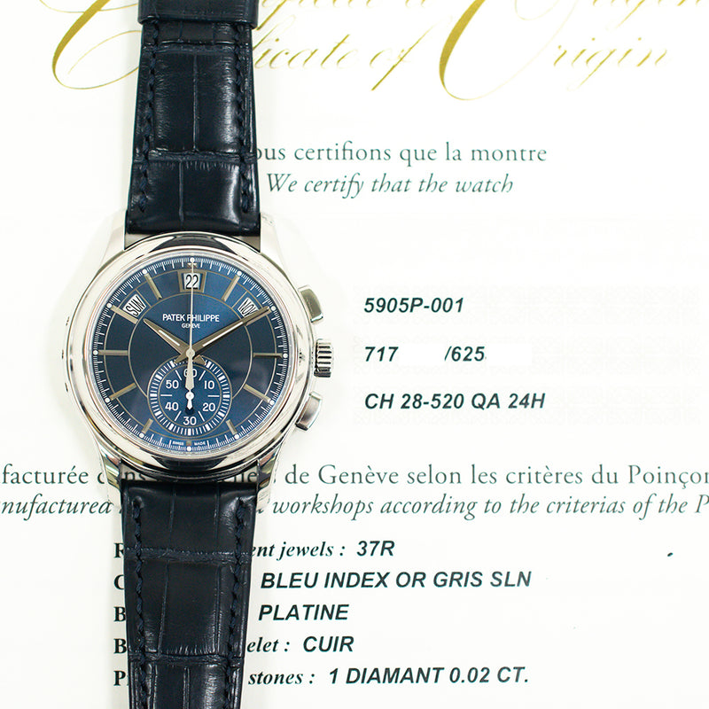 Patek Philippe Complications  Annual Calendar 5905P-001 Blue Dial Sep 2018