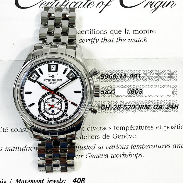 Patek Philippe Complications Annual Calendar 5960/1A-001 White Dial
