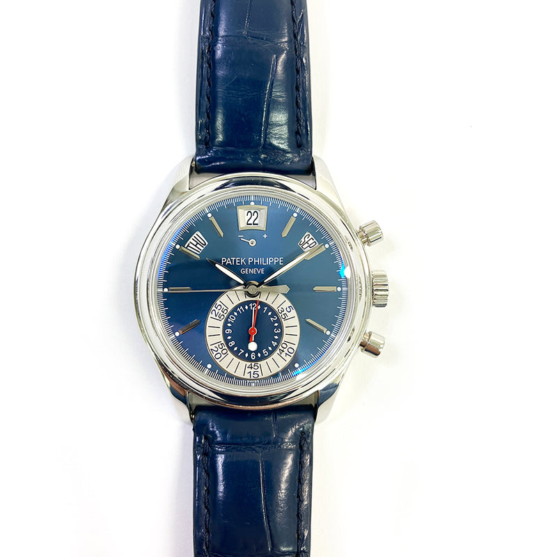 Patek Philippe Complications Annual Calendar Chronograph 5960P-015 Blue Dial Sep 2011