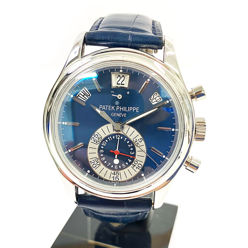 Patek Philippe Complications Annual Calendar Chronograph 5960P-015 Blue Dial Sep 2011