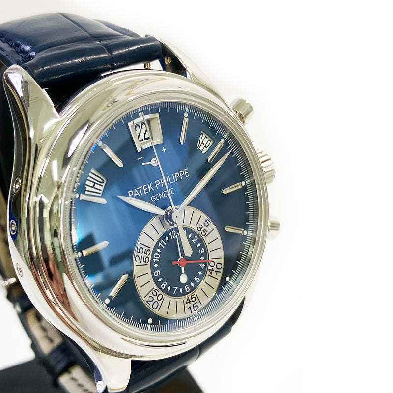 Patek Philippe Complications Annual Calendar Chronograph 5960P-015 Blue Dial Sep 2011