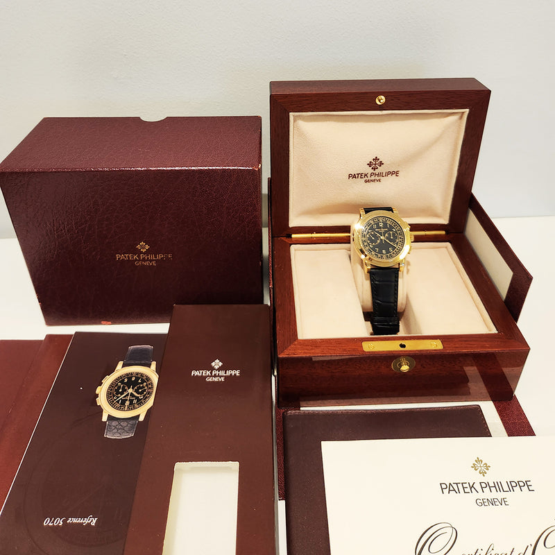 Patek Philippe Complications Chronograph 5070J-001 Black Dial May 2001