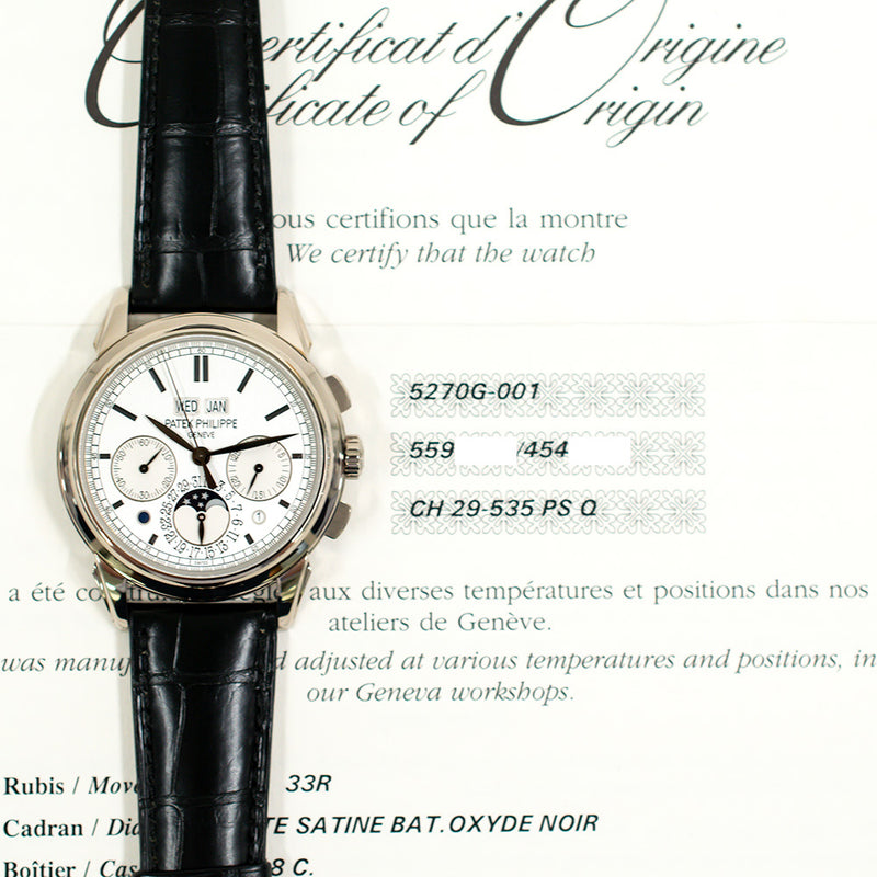 Patek Philippe Grand Complications 5270G-001 Silver Dial Jan 2012