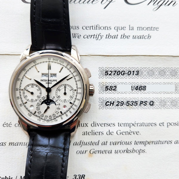 Patek Philippe Grand Complications 5270G-013 White Dial Sep 2014