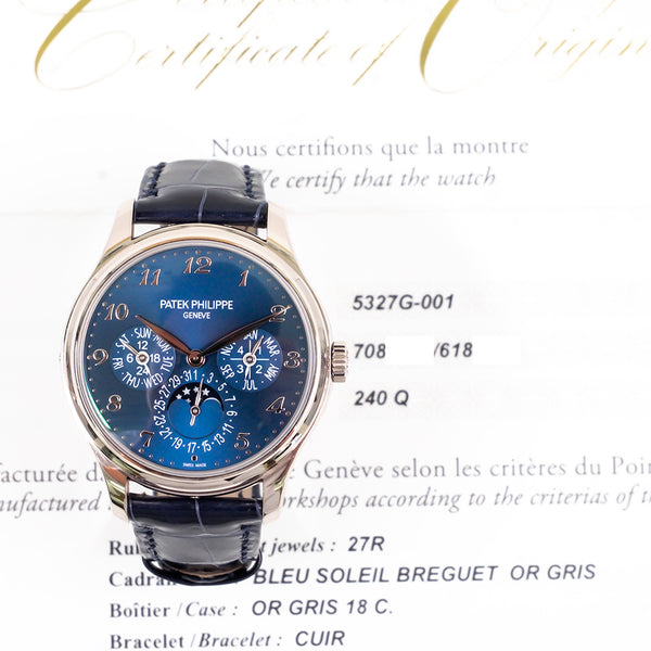 Patek Philippe Grand Complications 5327G-001 Blue Dial Aug 2017