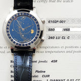 Patek Philippe Grand Complications Celestial 6102P-001 Blue Dial Feb 2015