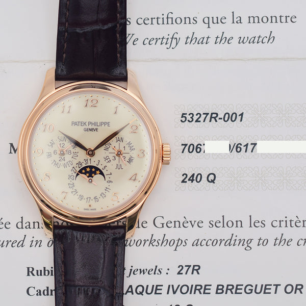 Patek Philippe Grand Complications Perpetual Calendar 5327R-001 White Arabic Dial May 2017