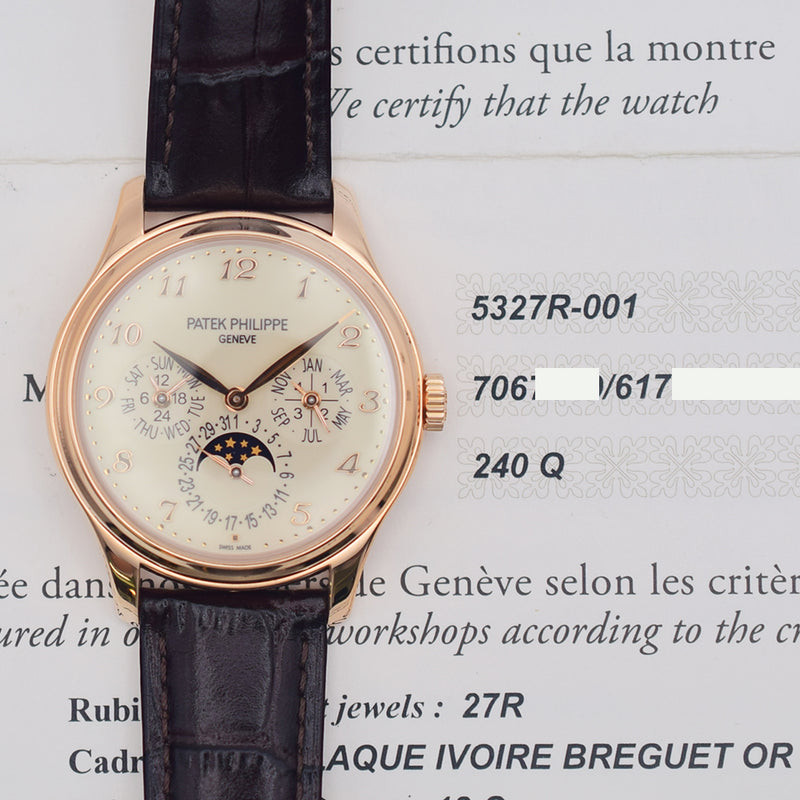 Patek Philippe Grand Complications Perpetual Calendar 5327R-001 White Arabic Dial May 2017