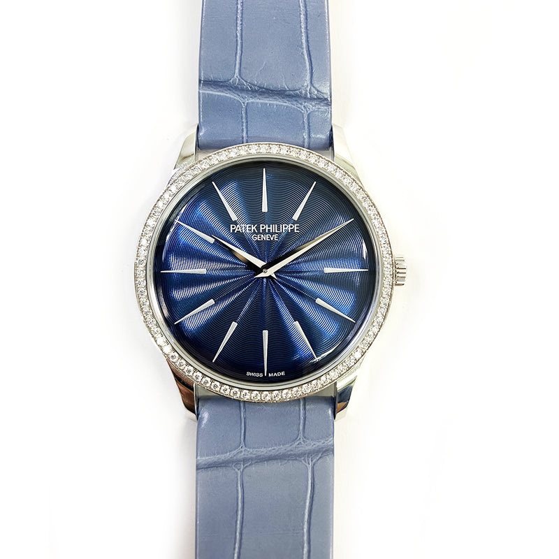 Patek Philippe Ladies Calatrava Joallerie 4997/200G-001 Blue Dial Apr 2022