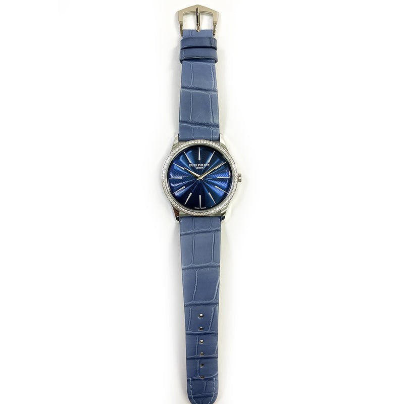 Patek Philippe Ladies Calatrava Joallerie 4997/200G-001 Blue Dial Apr 2022