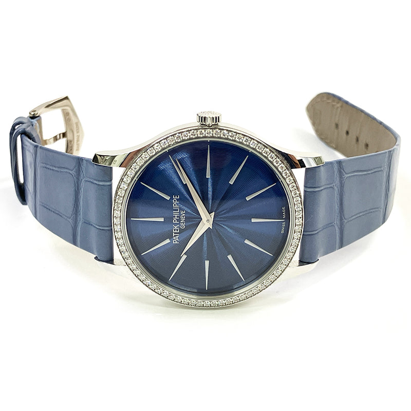 Patek Philippe Ladies Calatrava Joallerie 4997/200G-001 Blue Dial Apr 2022