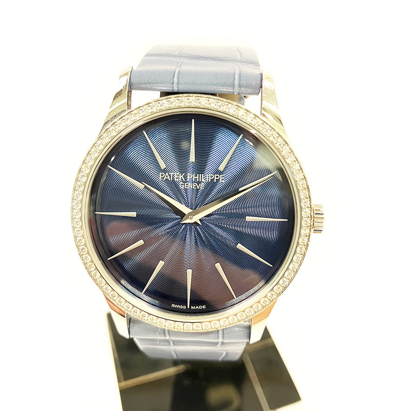 Patek Philippe Ladies Calatrava Joallerie 4997/200G-001 Blue Dial Apr 2022