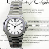 Patek Philippe Nautilus 5711/1A-011 White Dial Aug 2012
