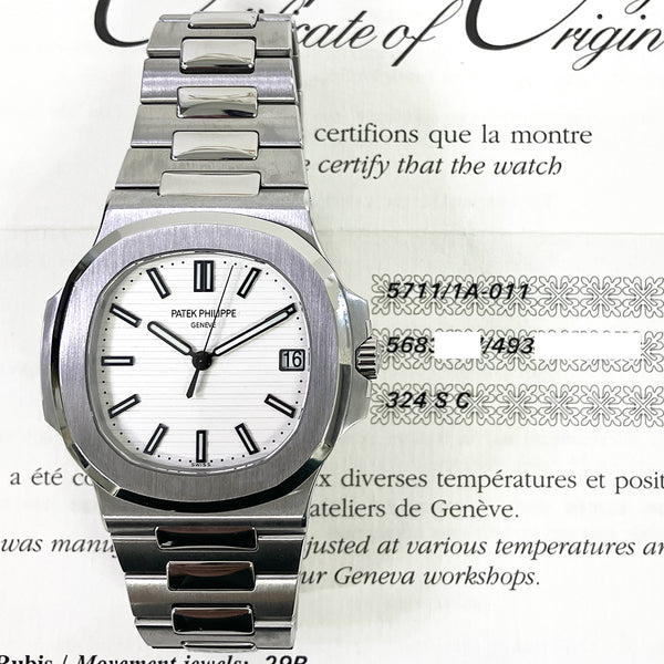 Patek Philippe Nautilus 5711/1A-011 White Dial Aug 2012
