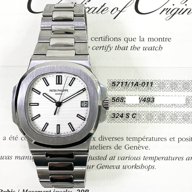 Patek Philippe Nautilus 5711/1A-011 White Dial Aug 2012