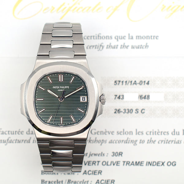 Patek Philippe Nautilus 5711/1A-014 Green Dial Aug 2021