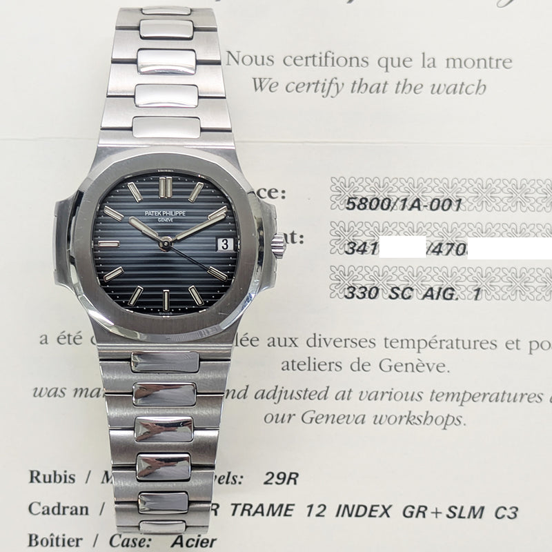 Patek Philippe Nautilus 5800/1A-001 Blue Dial Sep 2008