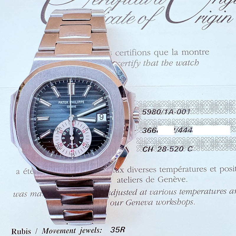 Patek Philippe Nautilus 5980/1A-001 Blue Dial Sep 2008