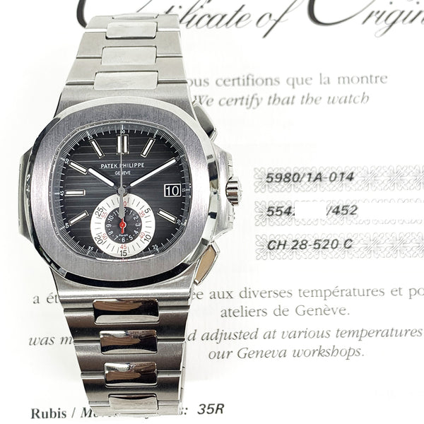 Patek Philippe Nautilus 5980/1A-014 Black Dial Nov 2011