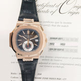 Patek Philippe Nautilus Flyback Chronograph 5980R-001 Brown Dial Feb 2012