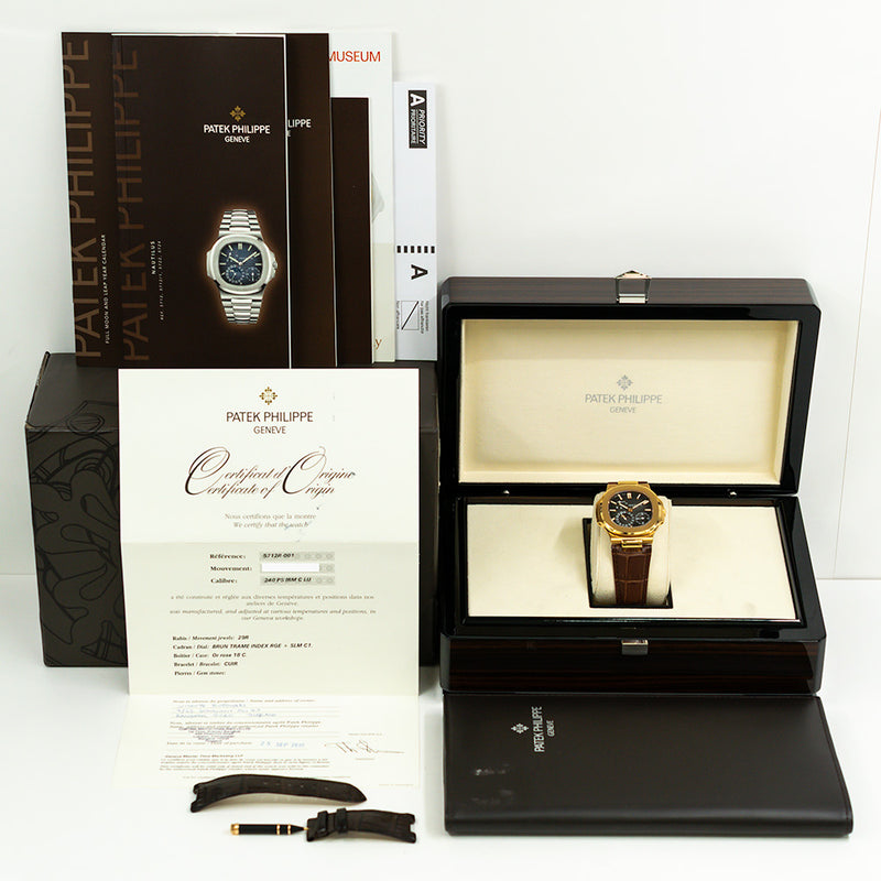 Patek Philippe Nautilus Moon Phases 5712R-001 Black Dial Sep 2010