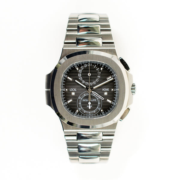 Patek Philippe Nautilus Travel Time Chronograph 5990/1A-001 Grey Dial Dec 2016