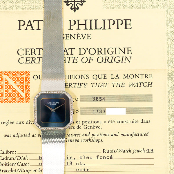 Patek Philippe Octagon 3854 Blue Dial Jan 1998