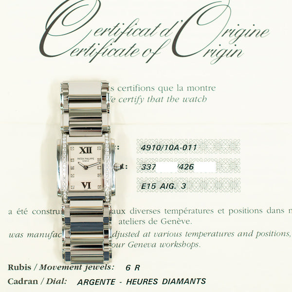 Patek Philippe Twenty~4 4910/10A-011 White Diamond Dial Oct 2013