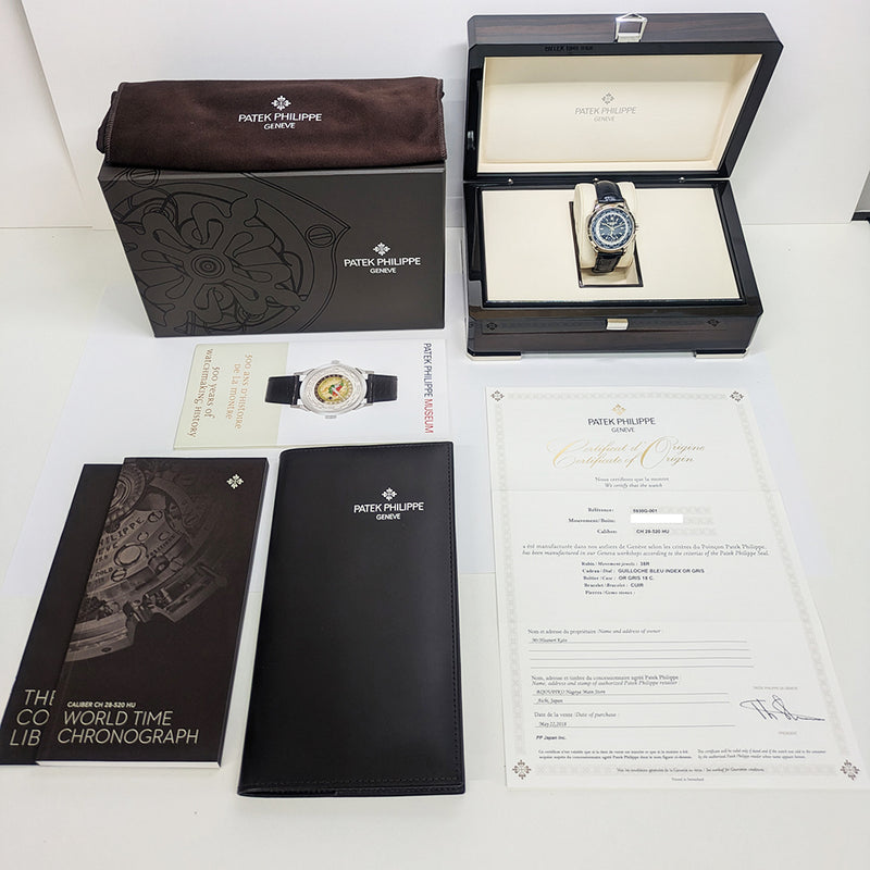 Patek Philippe World Time 5930G-001 Blue Dial May 2018