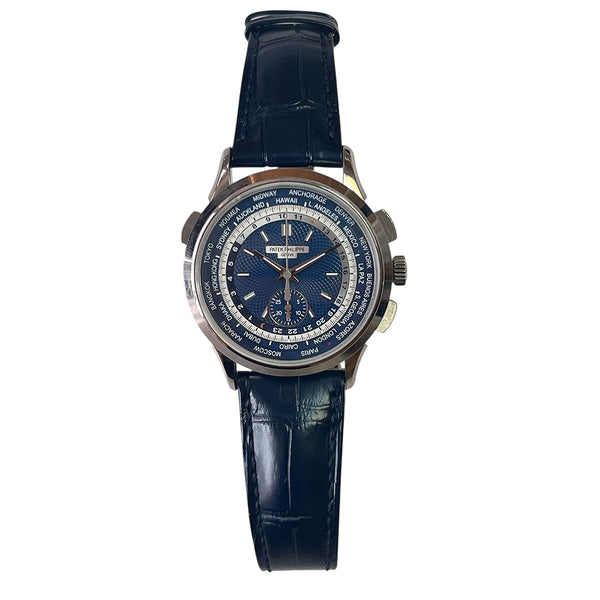 Patek Philippe World Time Flyback Chronograph 5930G-001 Blue Dial Sep 2016