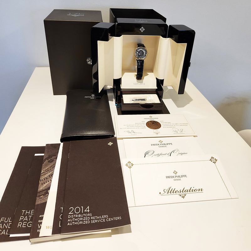 Patek Philippe World Time Moon 5575G-001 Black Dial Feb 2015