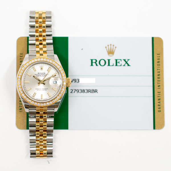 Rolex Lady Datejust 279383RBR Silver Dial Jan 2020