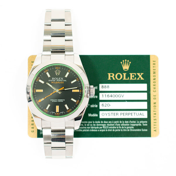 Rolex Milgauss 116400GV Black Dial Jul 2011