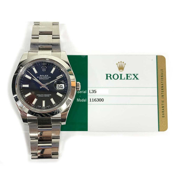 Rolex Datejust II 116300 Black Dial Sep 2016