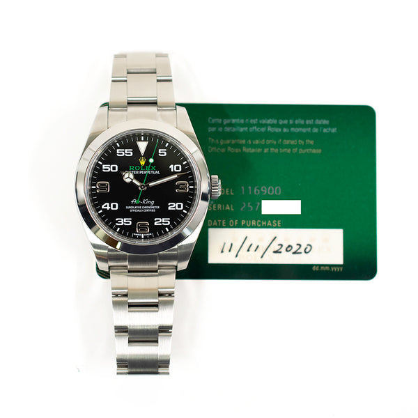 Rolex Air-King 116900 Black Dial Nov 2020