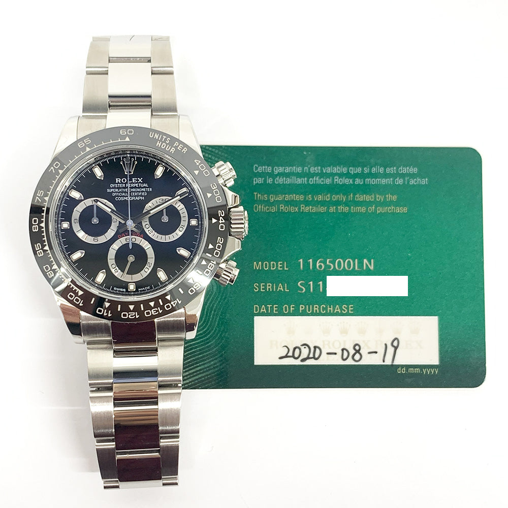 116500 black dial best sale