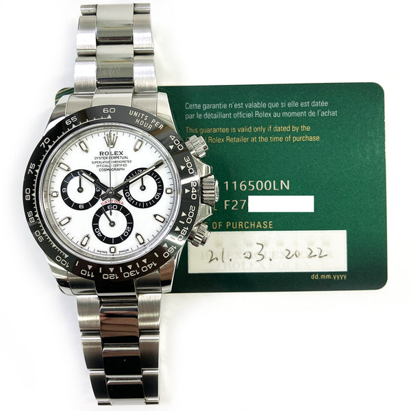 Rolex Cosmograph Daytona 116500LN White Dial Mar 2022