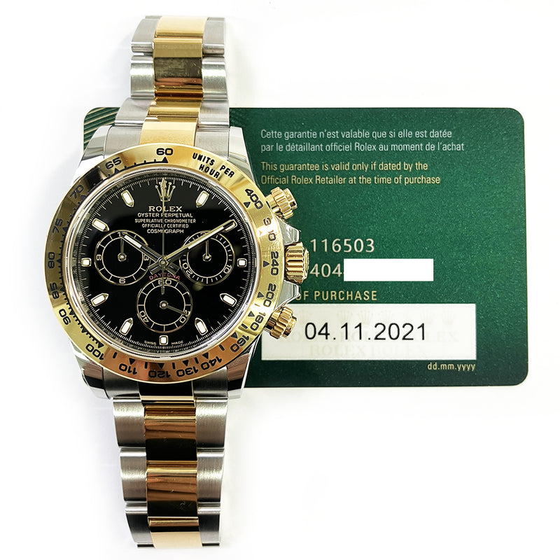 Rolex Cosmograph Daytona 116503 Black Dial Nov 2021