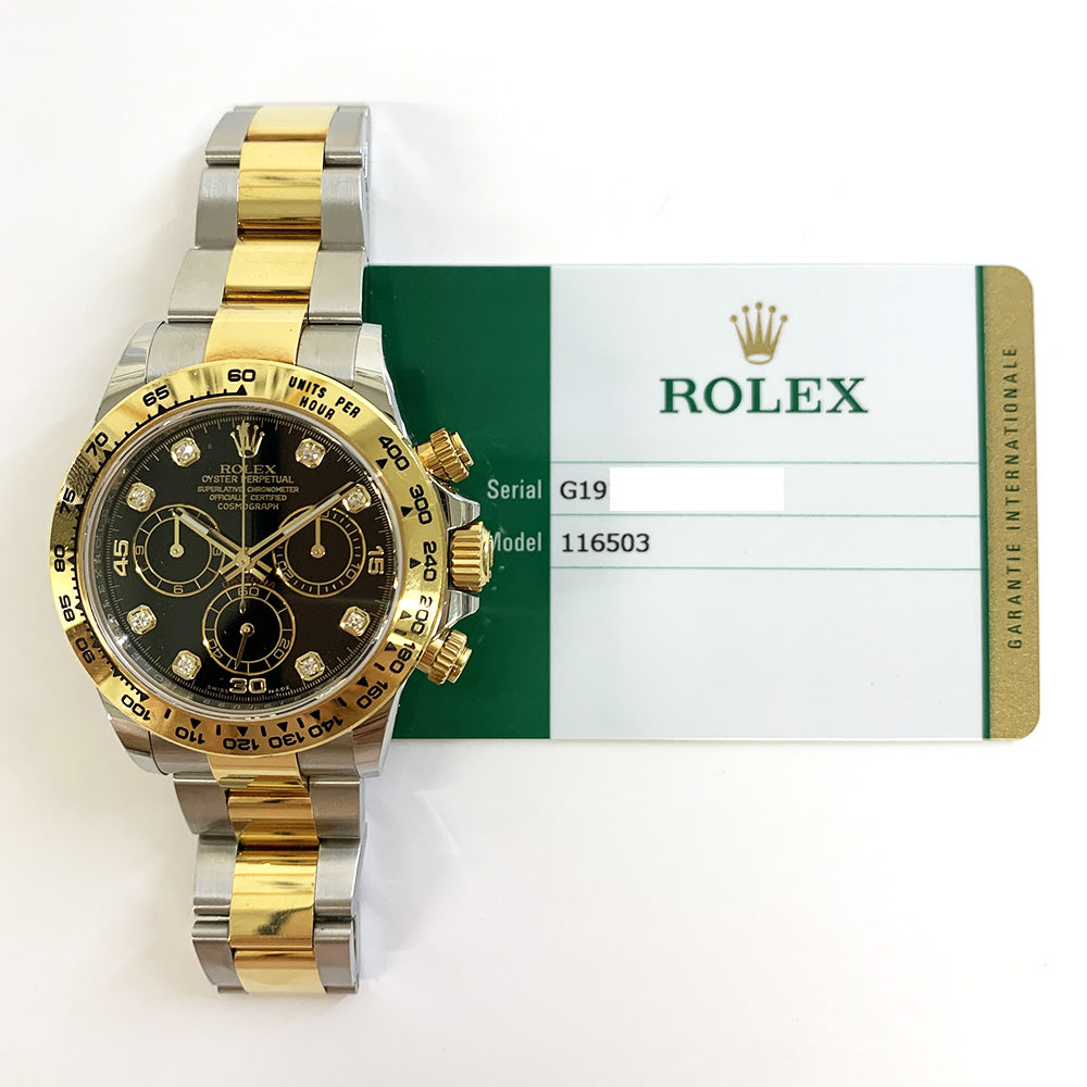 Rolex Cosmograph Daytona 116503 Black Diamond Dial APR 2019