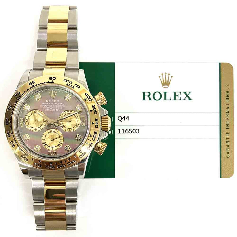Rolex Cosmograph Daytona 116503 Black MOP Diamond Dial Jul 2017
