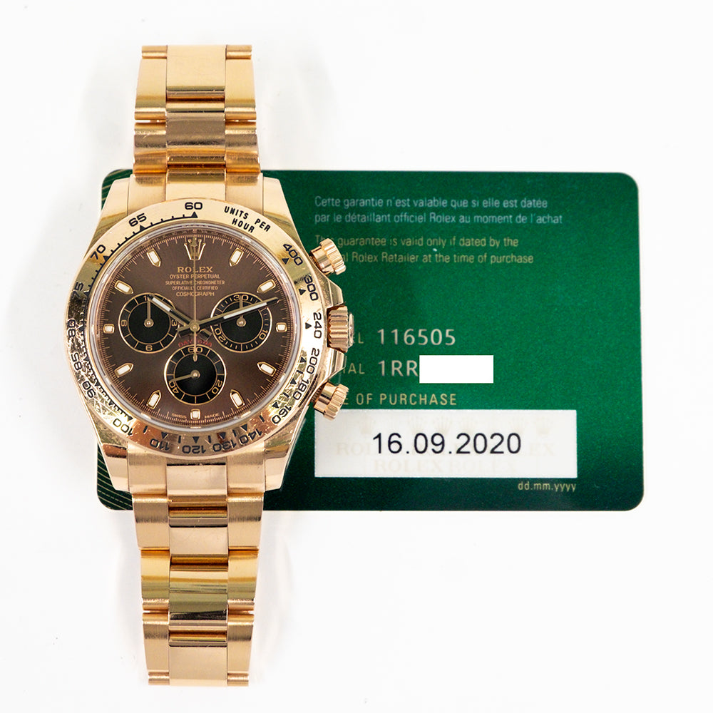Rolex Cosmograph Daytona 116505 Chocolate Dial Sep 2020 – CHRONONATION