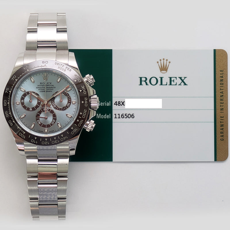 Rolex Cosmograph Daytona 116506 Ice Blue Dial Mar 2020